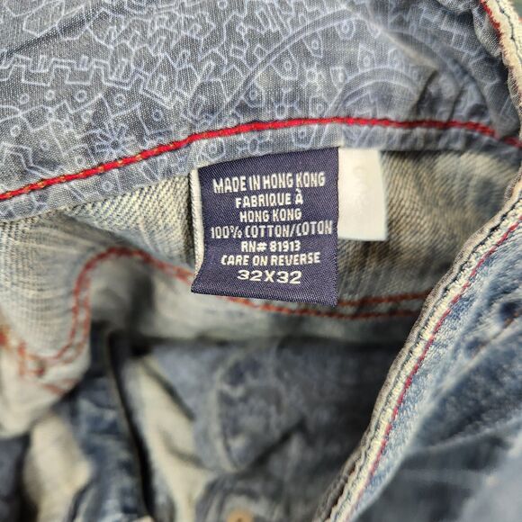 Robert Graham Vintage Y2K 5 Pocket Baggy Straight Fit Jeans 32x32 - Picture 6 of 8